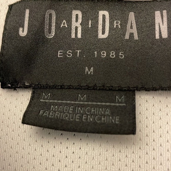 Vintage Jordan windbreaker hoody pullover black white Medium - Picture 3 of 13